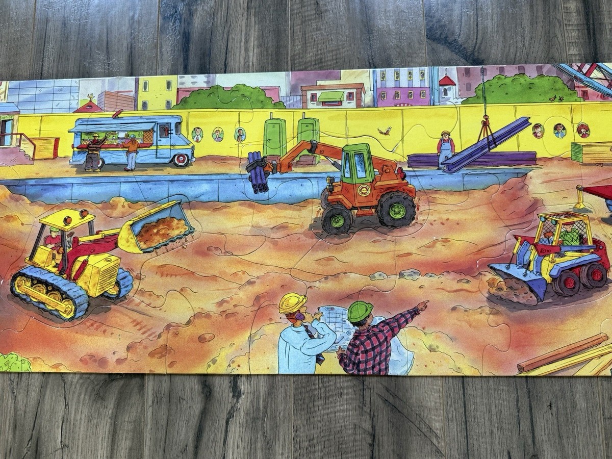 zoo!造 1993 The Zoo 1996 Construction Site Giant Floor Puzzle by