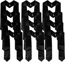 12 Pieces 72 Inch Plain Graduation Stole Bulk Sublimation Blank Honor Graduat...