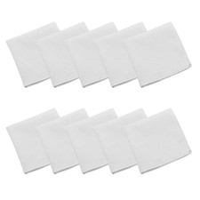 10pcs Men White Handkerchiefs Soft Cotton Handkerchief for Maintaining Clean