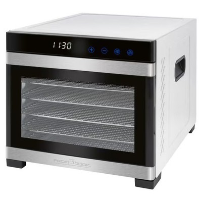 ProfiCook PC-DR 1218 Edelstahl-Dörrautomat, bis 650W, 360° Airflow Circulation,