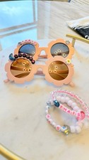 Kids Gift Box Flower Sunglasses  More - Custom Name Girls Bracelet Gift Summer