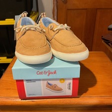 Cat Jack Youth Boys Deck Boat Canvas Shoes Beige Size 1