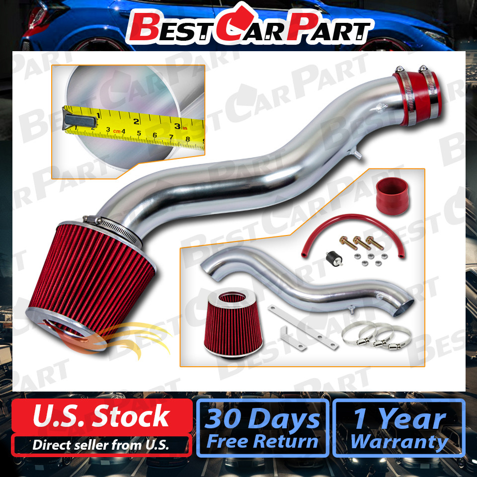 BCP RED 1990 1991 1992 1993 Integra 1.7L/1.8L Short Ram Air Intake Kit + Filter