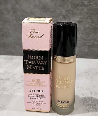 TOO FACED Born This Way Matte 24 Hour Undetectable Foundation in SNOW 1 Fl. Oz