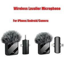 Plug-Play 3 in 1 Wireless Lavalier Microphone For iPhone/Android/Camera New