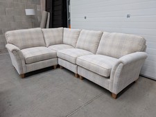 Parker Knoll Devonshire Corner Sofa in Harris Check Duck Egg.