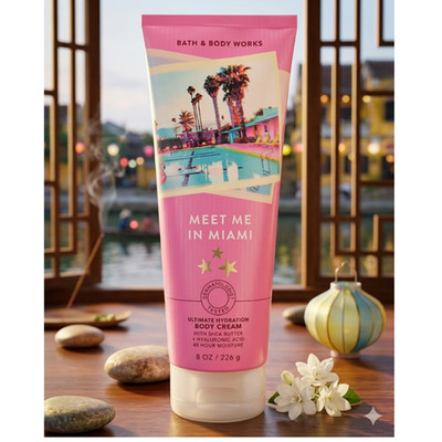 NEW Bath & Body Works 2 PACK Meet Me in Miami Ultimate Hydration Body Cream 8oz