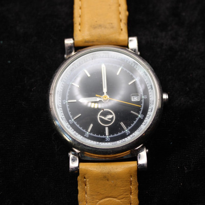 Vintage Armbanduhr Quarz Lufthansa 50 Jahre Wasserdicht 3ATM Edelstahlboden 2005