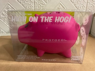 Protocol Piggy Bank Electronic High On The Hog! Keeps Track of How Much Change