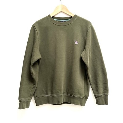 Paul Smith Pullover Herren Medium Grün Pulli Sweatshirt Zebra Logo Sweater Oberteil