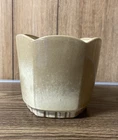 Vintage Frankoma Pottery #37 Scalloped Edge 6 Sided Planter Brown