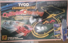 Vintage Tyco Command Control Collision Crossing Slotless Cars Firebird 