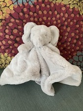 Koala Baby Gray Elephant Plush Toy Rattle Security Blanket Lovey 14" x 14" 2015