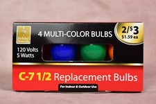 PKG of 4 C-7 1/2 Replacement Christmas bulbs