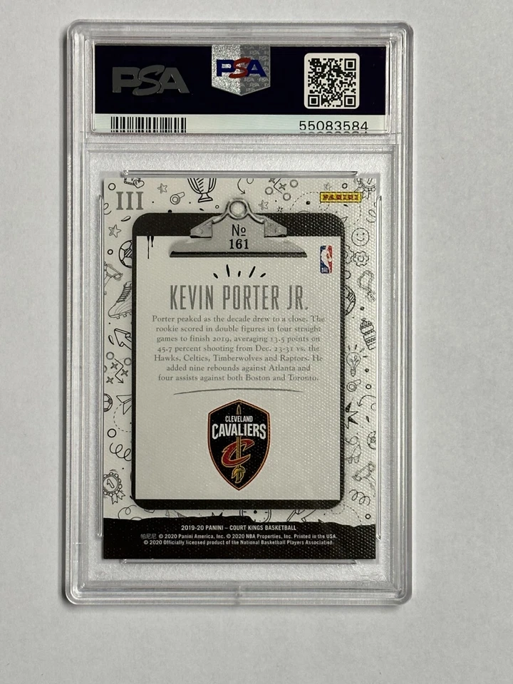 2019 Panini Court Kings Kevin Porter Jr. Rookie Card #161 PSA GRADED MINT 9 - Image 2 of 2