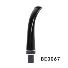 Acrylic Bent Smoking Pipe Mouthpiece Saddle Stem For Dual Silver Loop 9mm Filter