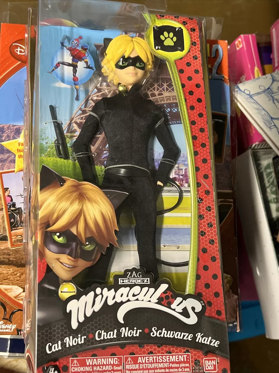 NEW Miraculous Ladybug Cat Noir Doll 10.5 Zag Heroez BANDAI 2016 NIB BOX  AS IS