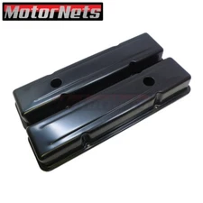 Black Short stock Valve Cover Small Block Chevy 265-283-305-307-327350 SBC Plain