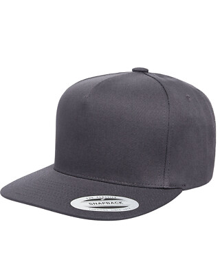 Yupoong Adult 5-Panel 100% Cotton Twill Snapback Cap Y6007 High-profile OS