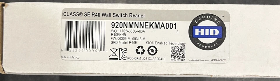 920NMNNEKMA001 HID iCLASS Wall Switch Reader SE R40 Smart Card SIO Assa New