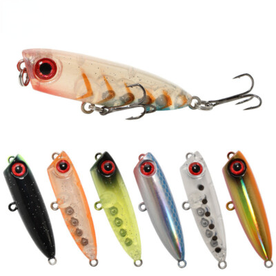 8PCS Wobblers Small Popper Fishing Lures Fishing Tackle Plastic Dog Pencil Baits
