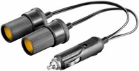 Auto Kfz Kabel 0,2 M ZigarettenanzüNder-Stecker > 2X ZigarettenanzüNder-Buchse