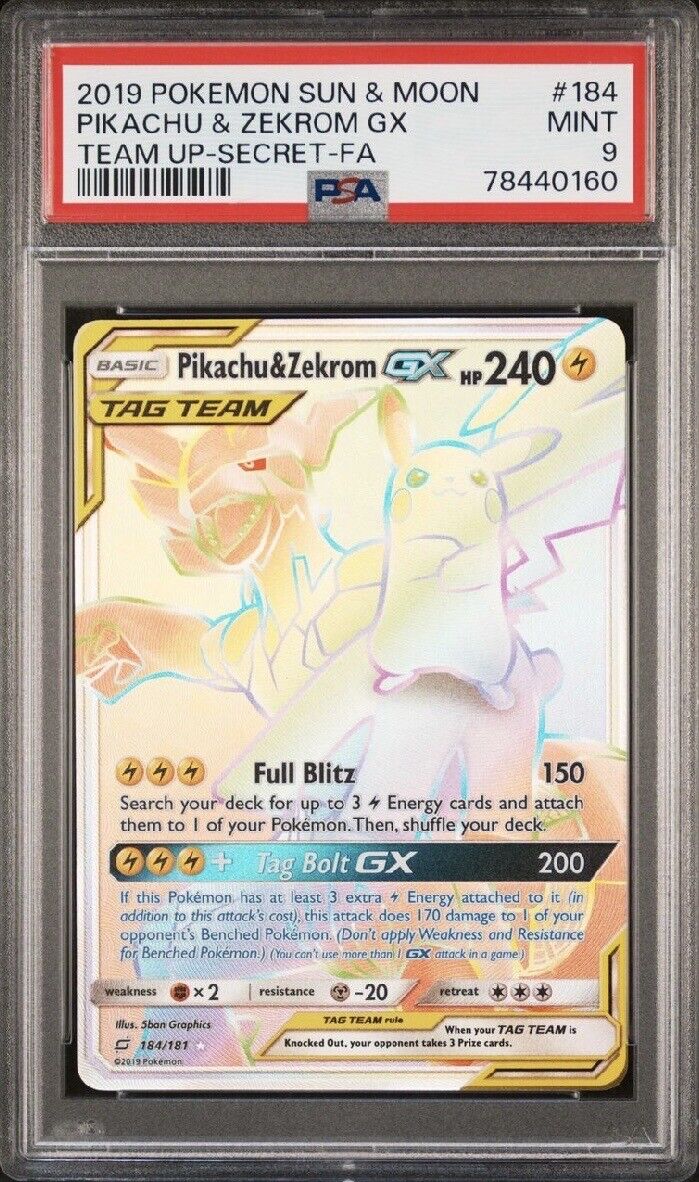 Pikachu & Zekrom GX - Team Up #184 Pokemon Card