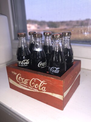 【入手困難】【希少】Coca-Cola ミニチュアボトル　6本セット　ケース付き 入手困難】【希少】Coca-Cola ミニチュアボトル 6本セット ケース付き