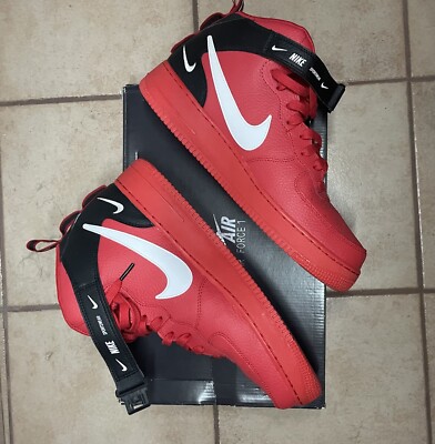 air force 1 mid top red