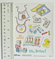 Suzy's Zoo BABY - 1 Sheet of Vintage OH, BABY Stickers 90017