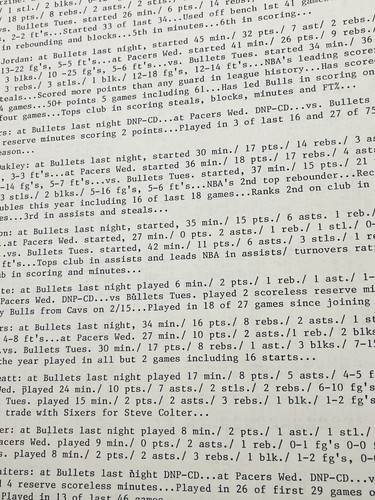 1987 Micheal Jordan Player Notes Chicago Bulls #23 - Picture 14 of 17