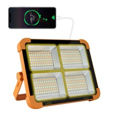 1000W Solar LED Baustrahler Akku Tragbar Arbeitsleuchte Werkstattlampe Flutlicht