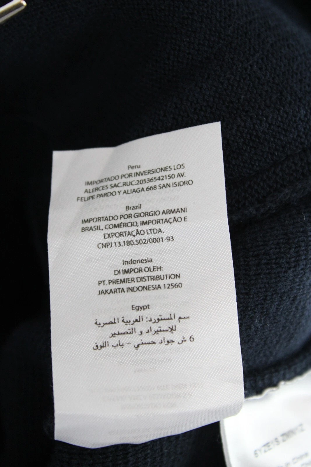 SACAI Armani Exchange Felpa con Cappuccio Uomo M Zip Cappuccio Nascosto Tasche Blu