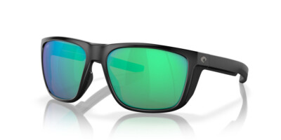 Costa Del Mar Ferg Unisex Sunglass Black/Polarized Green Mirror 580G GLASS 59 mm
