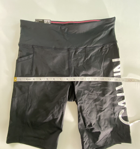 Womens Calvin Klein Bike Shorts Cycle Medium Black 9" Inseam Pull On - Picture 12 of 21