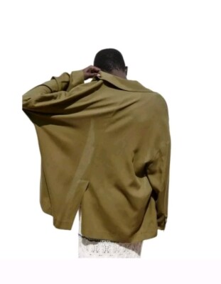 ZARA NEW WOMAN SS24 KHAKI BLAZER OPEN: 1971 084 SIZE-S 88