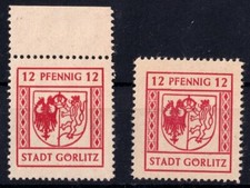 Deutsche Lokalausgabe G&ouml;rlitz 1945 Mi. 8 y & 8 x postfrisch ~ RAR ~