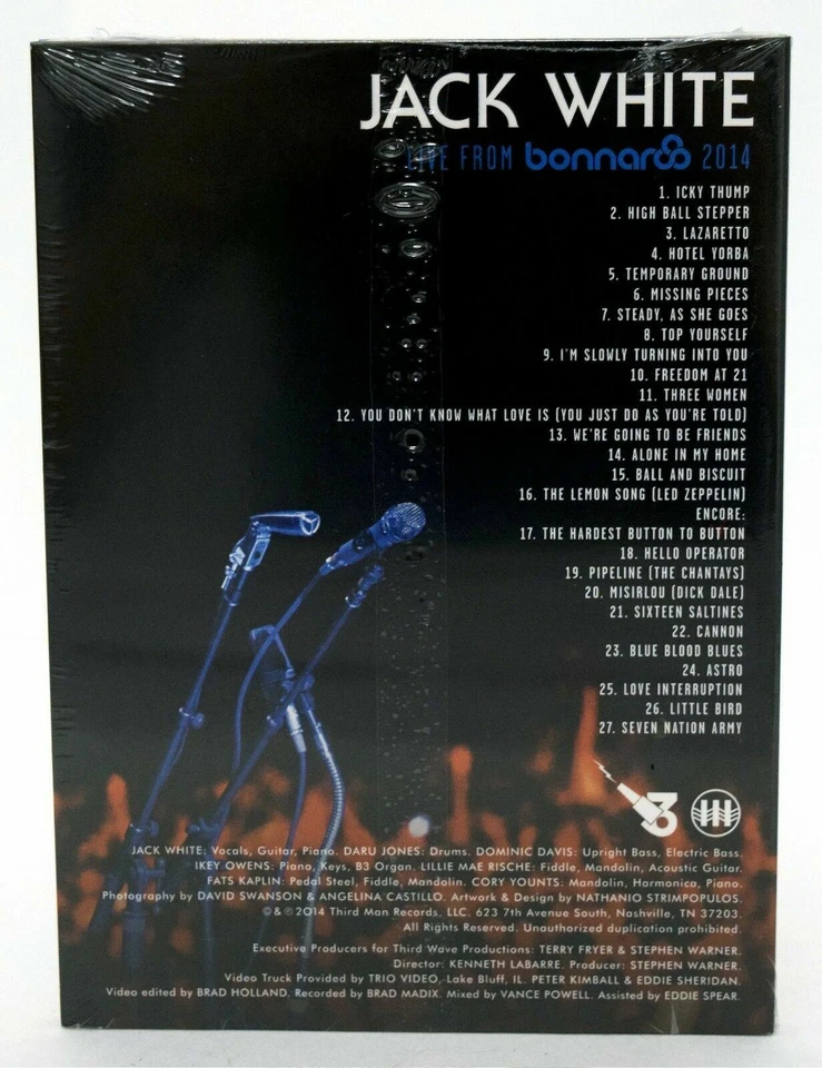NEW SEALED Jack White Live from Bonnaroo DVD 2014 Live Concert Third Man Stripes Foto 2 de 4