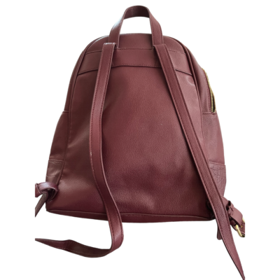 burgundy faux leather backpack Burgundy Small Faux Leather Backpack EUC