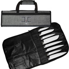 Chef Code Chef Knife Bag Only, 8 Knife Roll Bag with Accessory Mesh Pockets