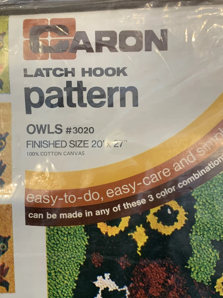 Caron “OWLS” 3020 Latch Hook Pattern—Sealed New - Image 4 of 4