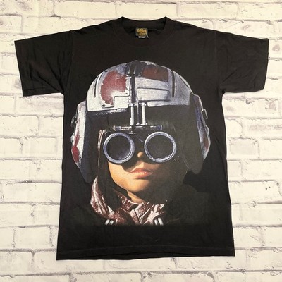 Anakin Skywalker Shirt Medium Black Vintage 90s Deadstock Star 