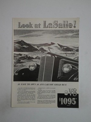 Magazine Ad* - 1937 - La Salle Five Passenger Touring Sedan - (#3)