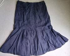 Lauren Ralph Lauren Skirt 6 Silk Bias Midi Navy Minimalist Quiet Luxury Preppy