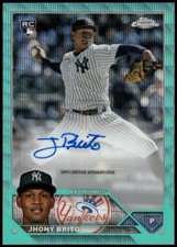 2023 Topps Chrome Update #AC-JBR Jhony Brito Autographs Aqua Wave #/199