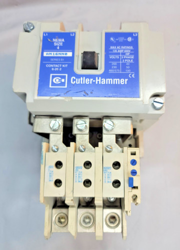 Cutler Hammer AN16NN0 Contactor Overload Relay Series B1 Nema 4