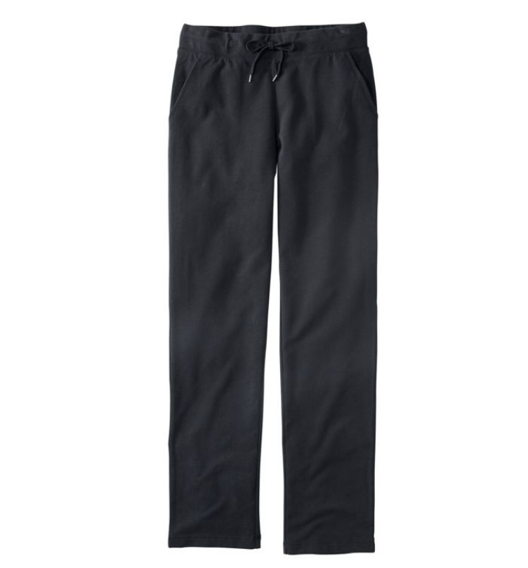 L.L.BEAN Women's Ultrasoft Sweats, Straight-Leg, Ink Black (NEW)