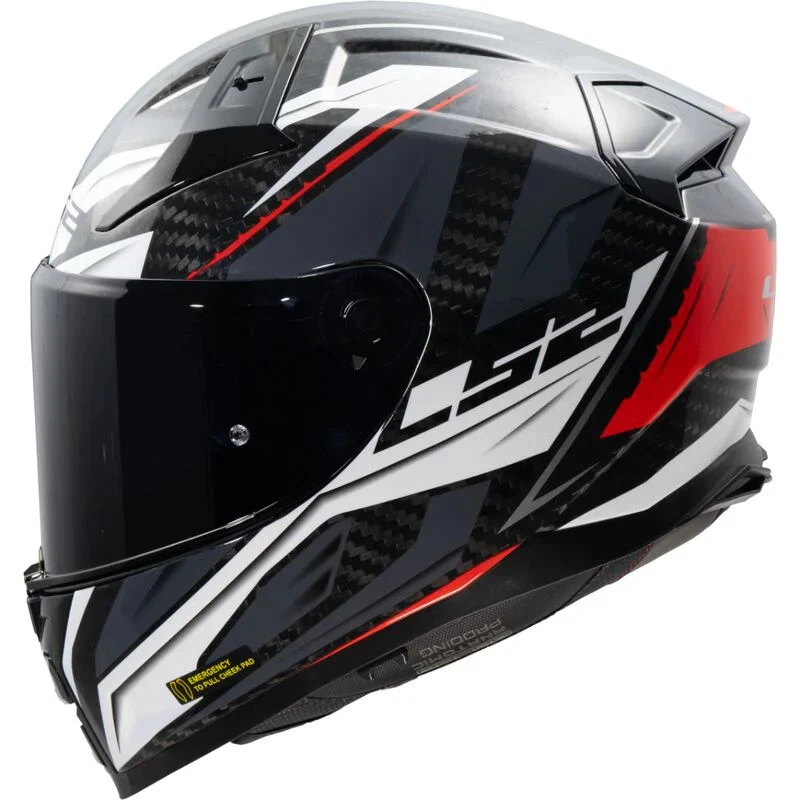 LS2 FF811 Vector 2 Carbon Savage White Red Grey, photo 2 of 2