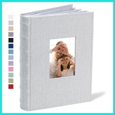 Photo Album 4x6 300 Photos Linen Frame Cover with Memo Areas Photobook Large ...