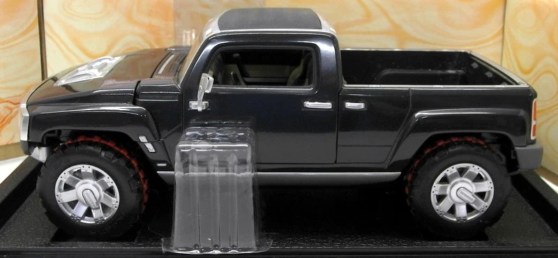 Hot Wheels 1/18 Scale Diecast G7221 Hummer H3T Pick-up Black Model Car - Image 3 of 4